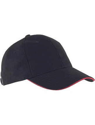 K-up KP 011 6 Panelová sandwich kšiltovka "Orlando" 20.0011 black/red K-up KP 011 6 Panelová sandwich kšiltovka "Orlando" 20.0011 black/red