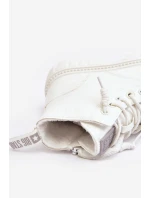 Dětské Lakované Ocieplené Boty MM374142 Big Star Bílé