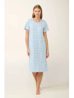 Vamp - Bavlněná noční košile s geometrickým potiskem 20934 - Vamp Vamp - Bavlněná noční košile s geometrickým potiskem 20934 - Vamp