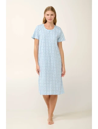 Vamp - Bavlněná noční košile s geometrickým potiskem 20934 - Vamp Vamp - Bavlněná noční košile s geometrickým potiskem 20934 - Vamp