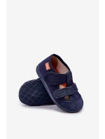 Dětské Pantofle Milami Na Suchý Zip Tmavě Modré Reathiana