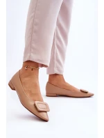 Klasické baleríny s zdobením Béžove Rivea