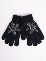 Dívčí pětiprsté rukavice Yoclub s tryskami RED-0216G-AA50-009 Black