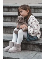 Dětské Teplé Sněhule Semišové Světle béžové Gooby