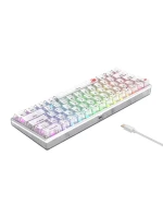 Herní klávesnice Havit KB903L (transparentní bílá)