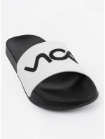 Luxusní Biało-czarny nazouváky dámské na plochém podpatku Luxusní Biało-czarny nazouváky dámské na plochém podpatku