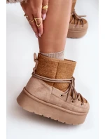 Sněhule S Vázáním Na Platformě Hnědé Mavora Sněhule S Vázáním Na Platformě Hnědé Mavora