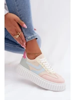 Dámské tenisky na platformě z eko semiše vícebarevné Cadrina