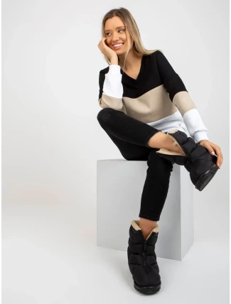 Mikina RV BL 8377.89 černá a béžová