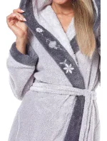 Dlouhý dámský župan L&L 9145 Hft 3XL Dlouhý dámský župan L&L 9145 Hft 3XL