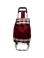 NÁKUPNÍ VOZÍK NA KOLEČKÁCH S RÁMEM 31L ČERVENÝ BÍLÝ