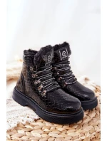 Dětské Boty S Fleecovou Podšívkou černé Doreen Dětské Boty S Fleecovou Podšívkou černé Doreen