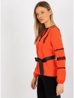 Dámská halenka LK BZ 506122.35x oranžová - FPrice Dámská halenka LK BZ 506122.35x oranžová - FPrice