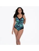 Jednodílné plavky 7326 M3 černo-zeleno-modré - Anita