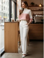 Dámský svetr STRIPELO růžový FashionStreet MY2417