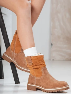 Dámské semišové velbloudí boty FashionStreet ZY1278