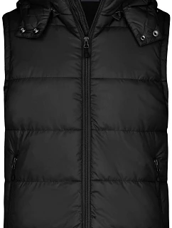 Daiber JN 1004 Pánská prošívaná vesta s kapucí 02.1004 black