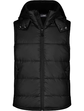 Daiber JN 1004 Pánská prošívaná vesta s kapucí 02.1004 black Daiber JN 1004 Pánská prošívaná vesta s kapucí 02.1004 black