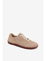 Kožené semišové dámské tenisky Barefoot Zazoo N1243 Béžové Kožené semišové dámské tenisky Barefoot Zazoo N1243 Béžové