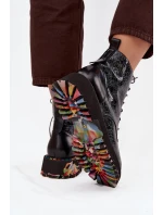 Lakované kožené dámské boty Artiker – šedé