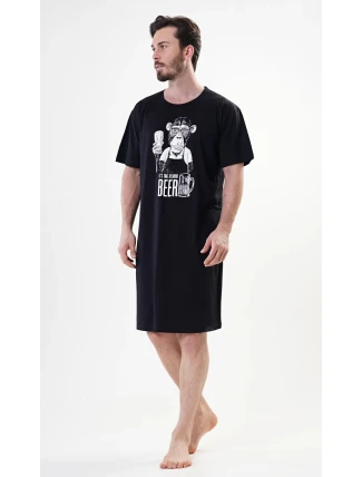 Pánská noční košile s krátkým rukávem Opice - Vienetta Pánská noční košile s krátkým rukávem Opice - Vienetta