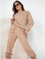 Dámská tepláková souprava CADAVAL beige FashionStreet AY1009 Dámská tepláková souprava CADAVAL beige FashionStreet AY1009