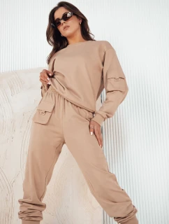 Dámská tepláková souprava CADAVAL beige FashionStreet AY1009