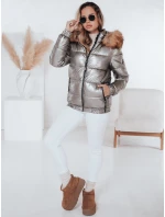 Dámská zimní bunda s kapucí MELANI tmavě šedá FashionStreet TY4486