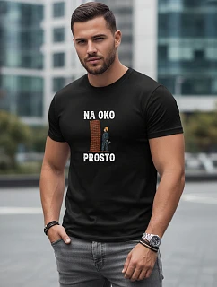 Pánské tričko OKO PROSTO s potiskem černé FashionStreet NX0107R