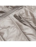 Dámská prošívaná bunda ve velbloudí barvě pro přechodné období (H-205)