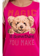 Kouzelná halenka s potiskem fuchsiová