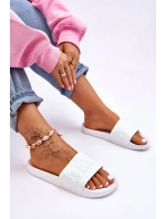 Dámské módní pantofle Big Star LL274A159 Bílé Dámské módní pantofle Big Star LL274A159 Bílé