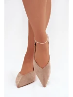 Dámské baleríny s přezkou Tanelia – béžové Dámské baleríny s přezkou Tanelia – béžové