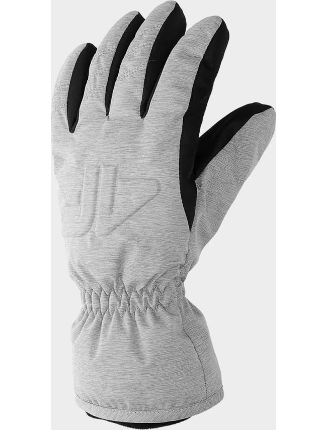Dámské lyžařské rukavice 4F H4Z22-RED001 světle šedé