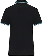 Daiber JN 1305 Dámské těžké piqué polo s proužky 02.1305 black/white/turquoise