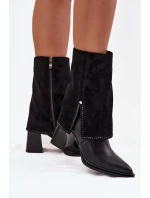 Kožené dámské kotníkové boty na sloupku s ohnutým lýkem vyhřívané Maciejka K7206-01 Černé Kožené dámské kotníkové boty na sloupku s ohnutým lýkem vyhřívané Maciejka K7206-01 Černé