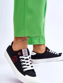 Dámské Cross Jeans Fabric Sneakers LL2R4044 Černé