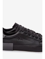 Pánské kožené tenisky Big Star – černé (eko kůže)
