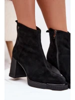 Dámské botky Vinceza – na sloupkovém podpatku, černé