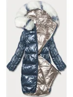 Dámská oboustranná metalická zimní bunda P21-7901 - Minority Dámská oboustranná metalická zimní bunda P21-7901 - Minority