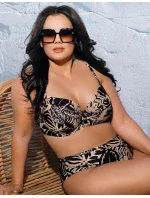 Dámské plavkové kalhotky brazilky SF 185/5/B Mocca s černou - Ava Dámské plavkové kalhotky brazilky SF 185/5/B Mocca s černou - Ava