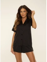 Pyžamo De Lafense 762 Cordelia kr/sr S-2XL rozepínací Pyžamo De Lafense 762 Cordelia kr/sr S-2XL rozepínací