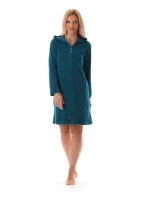 Dámský župan Bari s kapucí 3864 deep lagoon - Vestis Dámský župan Bari s kapucí 3864 deep lagoon - Vestis