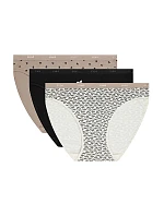 Dámské bavlněné kalhotky 3 ks DIM LES POCKETS COTTON SLIP 3x - DIM - bílá
