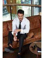 NEOBLU Basile Men Piqué košile s dlouhým rukávem 24.3777 deep black NEOBLU Basile Men Piqué košile s dlouhým rukávem 24.3777 deep black