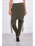 Kalhoty/oblek s nápisem selfie khaki Kalhoty/oblek s nápisem selfie khaki