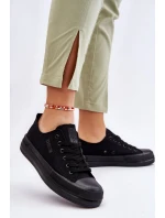 Nízké šněrovací tenisky Big Star LL274967 Černé