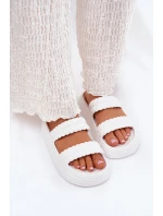 Pěnové Lehké Dámské Sandały Na Platformě S.Barski ZK51-001 Bílé Pěnové Lehké Dámské Sandały Na Platformě S.Barski ZK51-001 Bílé