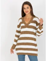 Dámský svetr LC SW 8030 bílý béžový