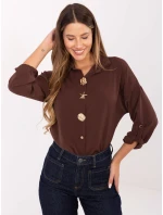 MI košile KS 4192.34 tmavě hnědá